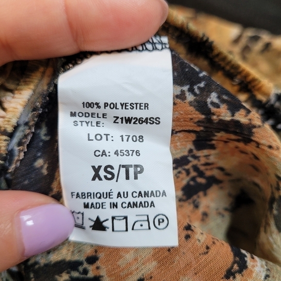 xs animal print ruffle blouse y2k - Picture 6 of 7
